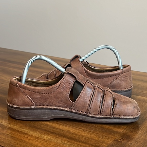 Birkenstock Women’s Brown Leather Madeira Fisherman Closed Toe Sandals Size 8 - Picture 7 of 14